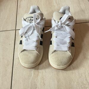 Adidas' campus black and white.